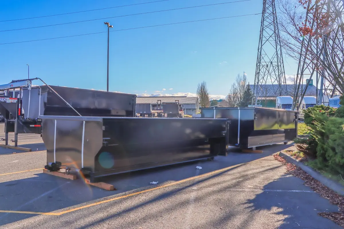 Roll-off dumpster ready for waste disposal at job site for Roofing Dumpster Rental in Ocean City